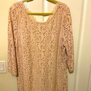 Blush lace dress